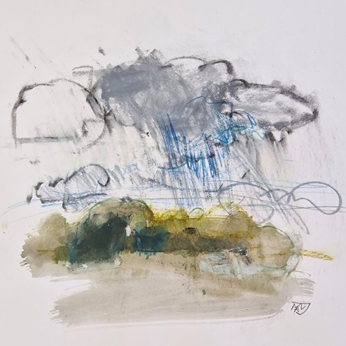 Blue Rain 28x28cm